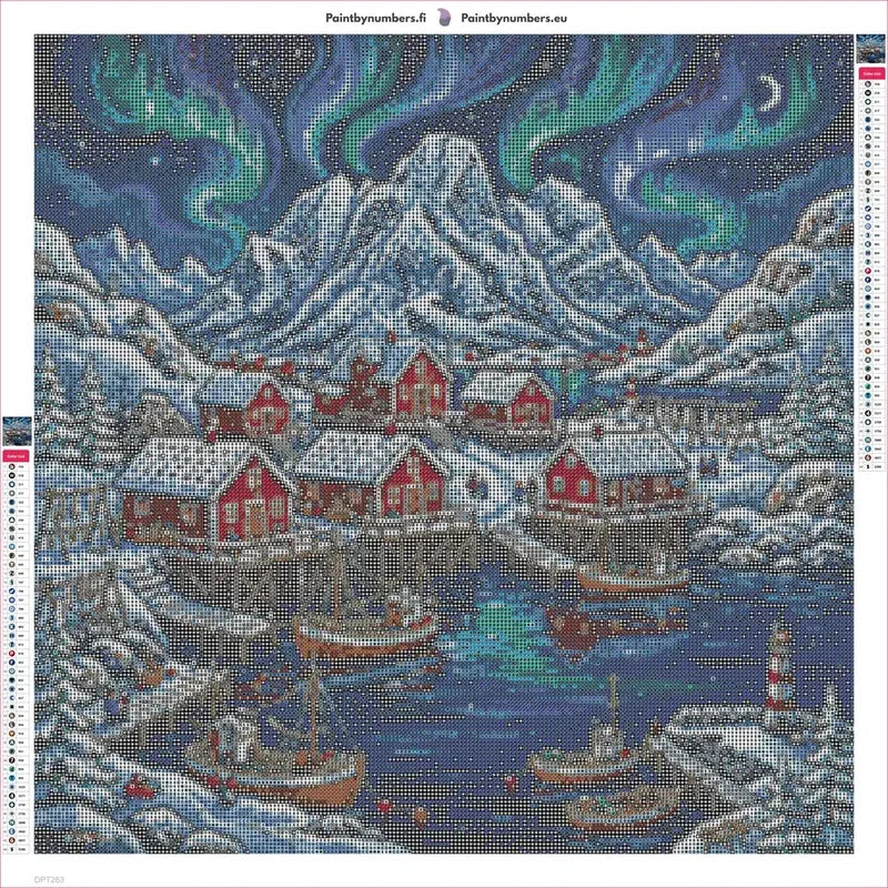 Lofoten Winter diamond painting adhesive canvas 60x60cm
