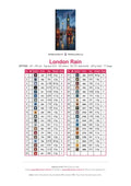 Thumbnail for London Rain diamond painting color chart – 39 DMC colors