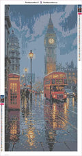 Thumbnail for London Rain diamond painting adhesive canvas 40x80cm