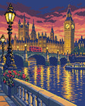 Miniatyrbild: Förhandsvisning: Big Ben, Westminsterpalatset och en röd buss ovanför en blå flod