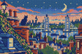 Thumbnail for London Rooftop Blue Hour, 30x20 cm diamond painting – full design preview without the close-up inset