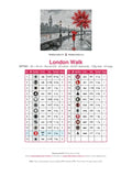 Thumbnail for London Walk diamond painting color chart – 23 DMC colors