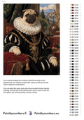Thumbnail for Paint color chart and instructions - Lord Pug 40x50cm
