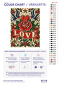 Thumbnail for Paint color chart and instructions - Love 30x40cm