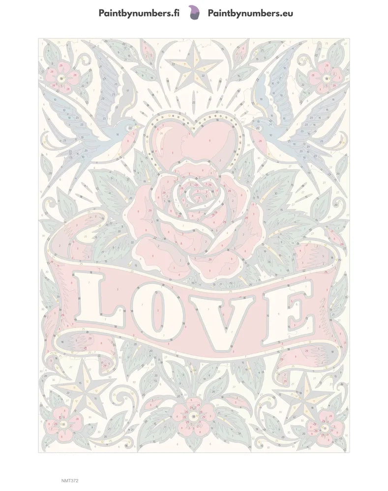 Paint by numbers numbered canvas - Love 30x40cm