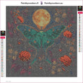 Thumbnail for Diamond painting adhesive canvas preview - Luna Moth Full Moon