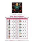 Thumbnail for DMC color chart for Luna Moth Full Moon diamond painting - 25 colors