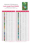 Thumbnail for DMC color chart for Lush Jungle Pond Wildlife diamond painting - 52 colors