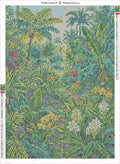 Thumbnail for Diamond painting adhesive canvas preview - Lush Tropical Jungle Path
