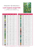 Thumbnail for DMC color chart for Lush Tropical Jungle Path diamond painting - 46 colors