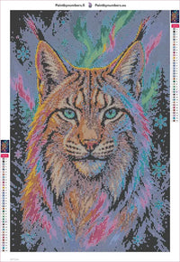 Thumbnail for Diamond painting adhesive canvas preview - Lynx Starlight