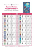 Thumbnail for DMC color chart for Majestic Mermaid Underwater Palace diamond painting - 47 colors