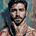Thumbnail for Diamond pattern - Man Closeup