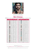 Thumbnail for Man Closeup diamond painting color chart – 36 DMC colors