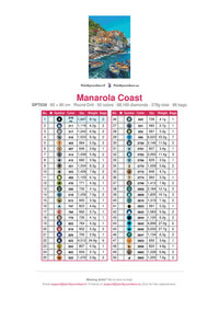Thumbnail for Manarola Coast diamond painting color chart – 50 DMC colors