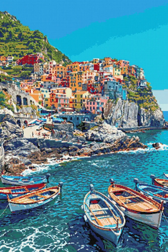 Diamantmönster för Manarola Coast