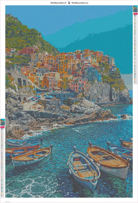 Manarola Coast diamond painting adhesive canvas 60x90cm