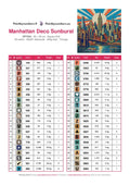 Thumbnail for DMC color chart for Manhattan Deco Sunburst diamond painting - 42 colors