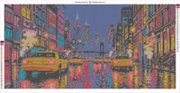 Thumbnail for Manhattan Street diamond painting adhesive canvas 100x50cm