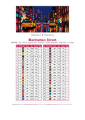 Thumbnail for Manhattan Street diamond painting color chart – 40 DMC colors