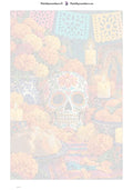 Thumbnail for Paint by numbers numbered canvas - Marigolds and Candles 40x60cm