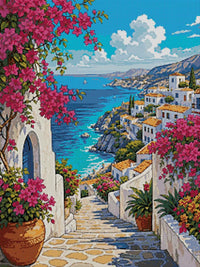 Thumbnail for Diamond painting pattern chart - Mediterranean Steps