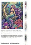 Thumbnail for Paint color chart and instructions - Mermaid on Coral Reef 40x50cm