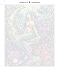 Thumbnail for Paint by numbers numbered canvas - Mermaid on Coral Reef 40x50cm