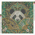 Thumbnail for Diamond painting adhesive canvas preview - Midnight Bamboo Geometry