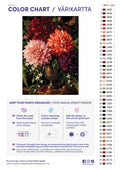 Thumbnail for Paint color chart and instructions - Midnight Dahlias 50x70cm
