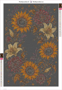 Thumbnail for Midnight Flowers diamond painting adhesive canvas 40x60cm