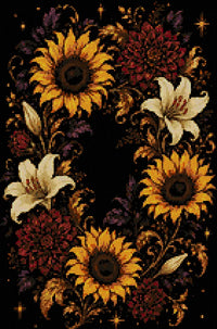 Thumbnail for Diamond pattern - Midnight Flowers