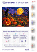 Thumbnail for Paint color chart and instructions - Midnight Pumpkin Patch 70x50cm