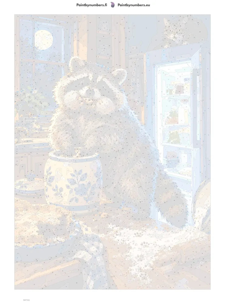 Paint by numbers numbered canvas - Midnight Snack 50x70cm