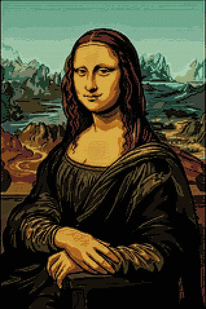 Diamond painting pattern chart - Mona Lisa