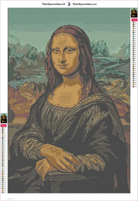 Thumbnail for Mona Lisa diamond painting adhesive canvas 40x60cm