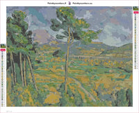 Thumbnail for Mont Sainte Victoire And The Viaduct Of The Arc River Valley diamond painting adhesive canvas 50x40cm