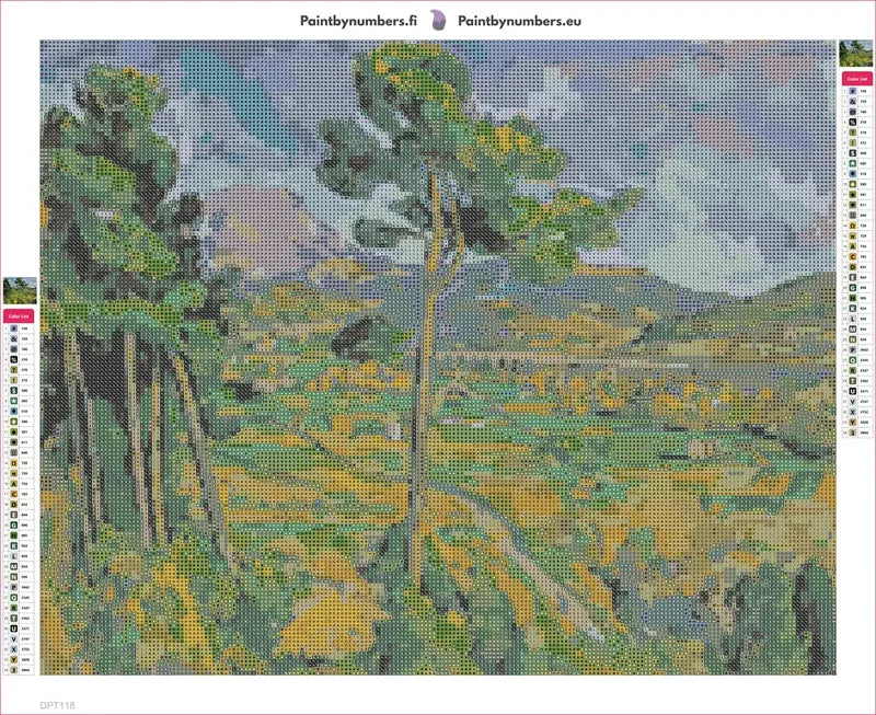 Mont Sainte Victoire And The Viaduct Of The Arc River Valley diamond painting adhesive canvas 50x40cm