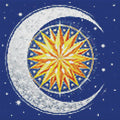 Thumbnail for Diamond Pattern - Moon and Star