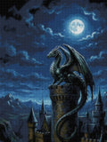 Thumbnail for Diamond painting pattern – Moonlit Dragon