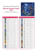 Thumbnail for DMC color chart for Moonlit Fantasy Castle Path diamond painting - 38 colors