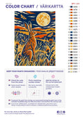 Thumbnail for Paint color chart and instructions - Moonlit Hare 30x40cm