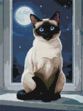 Thumbnail for Diamond Pattern - Moonlit Siamese Cat