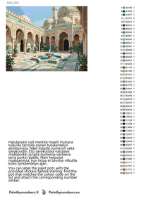 Thumbnail for Color chart and instructions - Moorish Courtyard Fountain 50x40cm