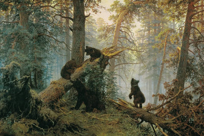 Morning in a Pine Forest by Shishkin, 60x40 cm diamond painting – original artwork the design is made from