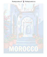 Thumbnail for Numbered canvas - Morocco Travel Poster 40x50cm