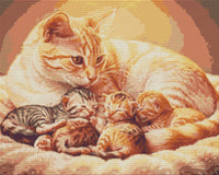 Thumbnail for Diamond pattern - Mother Cat and Kittens