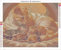 Thumbnail for Mother Cat and Kittens diamond painting adhesive canvas 50x40cm