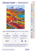 Thumbnail for Paint color chart and instructions - Mountain Hare, Abisko in September 30x40cm