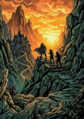 Thumbnail for Diamond painting pattern chart - Mountain Pass